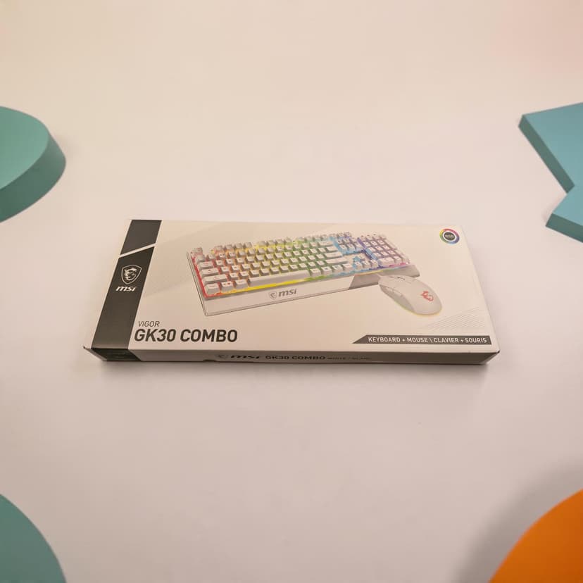 Combo Clavier Souris Gaming Neuf Scellé ⌨️🖱️ MSI Vigor GK30 Combo White RGB 🤍✨